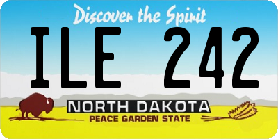 ND license plate ILE242