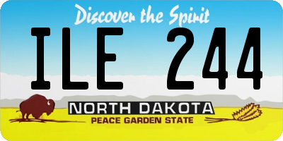 ND license plate ILE244