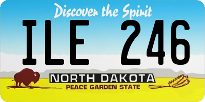 ND license plate ILE246
