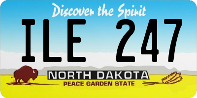 ND license plate ILE247