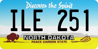 ND license plate ILE251