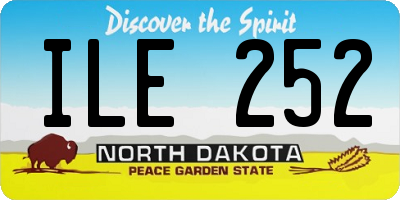 ND license plate ILE252