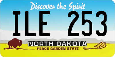 ND license plate ILE253
