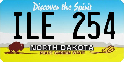 ND license plate ILE254
