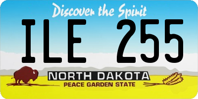 ND license plate ILE255