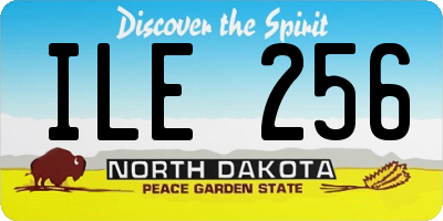ND license plate ILE256