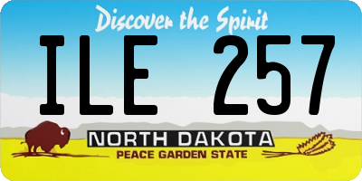 ND license plate ILE257