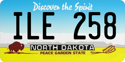 ND license plate ILE258