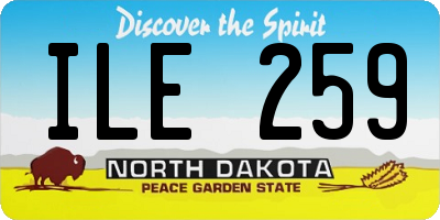 ND license plate ILE259