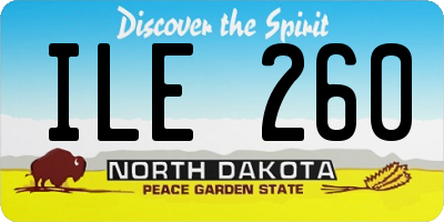 ND license plate ILE260