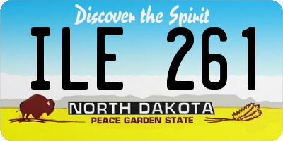 ND license plate ILE261