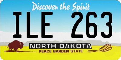 ND license plate ILE263