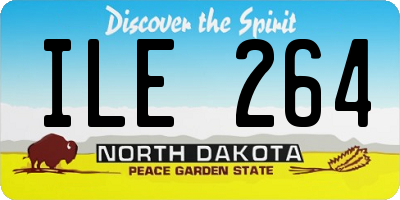 ND license plate ILE264