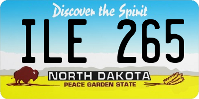 ND license plate ILE265
