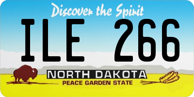 ND license plate ILE266