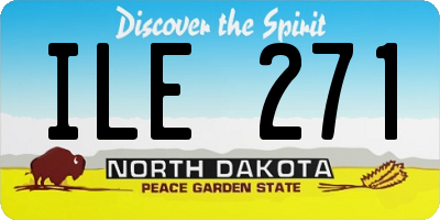 ND license plate ILE271