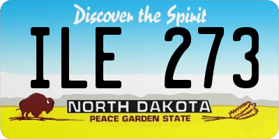 ND license plate ILE273