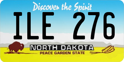 ND license plate ILE276