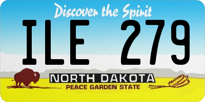 ND license plate ILE279
