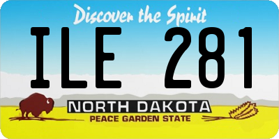 ND license plate ILE281