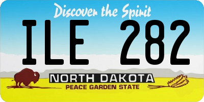 ND license plate ILE282
