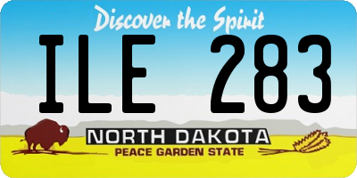 ND license plate ILE283