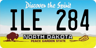 ND license plate ILE284