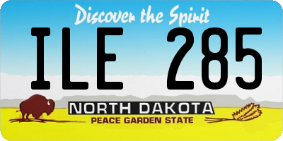 ND license plate ILE285