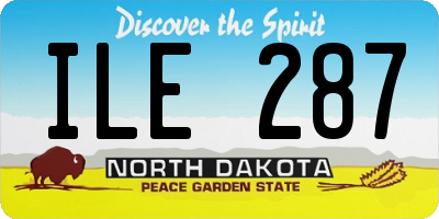 ND license plate ILE287