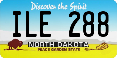 ND license plate ILE288