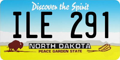 ND license plate ILE291