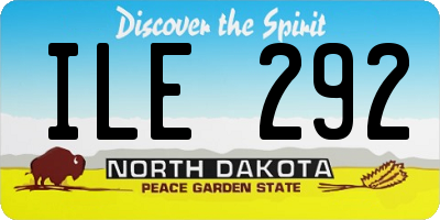ND license plate ILE292