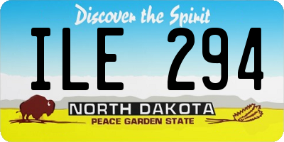 ND license plate ILE294