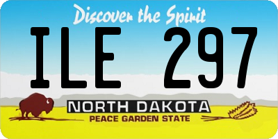 ND license plate ILE297