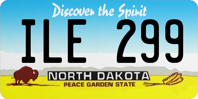 ND license plate ILE299