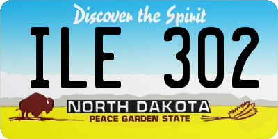 ND license plate ILE302