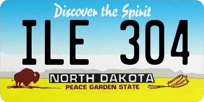 ND license plate ILE304