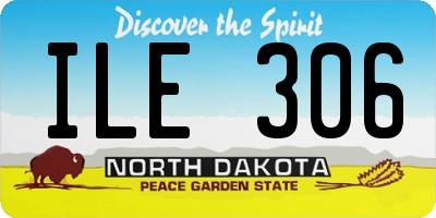ND license plate ILE306