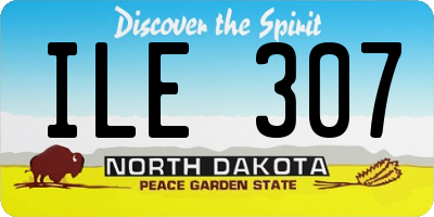 ND license plate ILE307