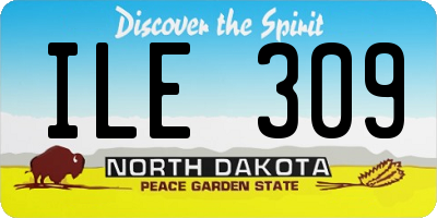 ND license plate ILE309