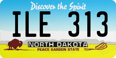 ND license plate ILE313