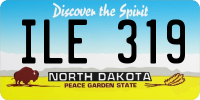 ND license plate ILE319
