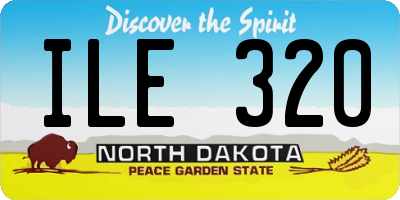 ND license plate ILE320