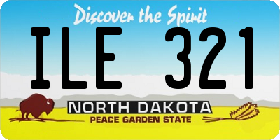 ND license plate ILE321