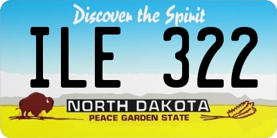 ND license plate ILE322