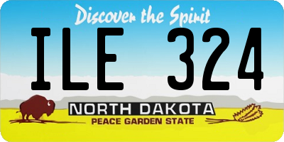 ND license plate ILE324