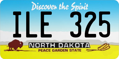 ND license plate ILE325