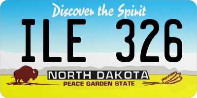 ND license plate ILE326