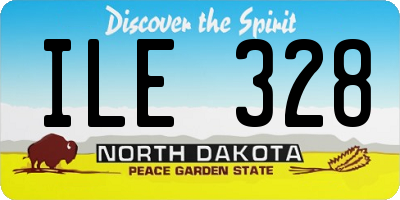 ND license plate ILE328