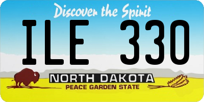 ND license plate ILE330
